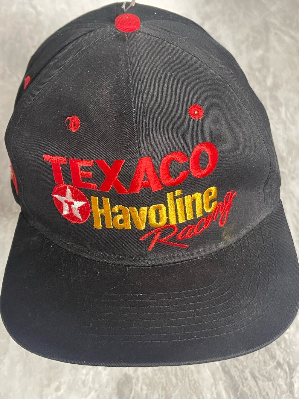 Texaco Havoline Racing Truckers Black Embroidered Adjustable Hat Ernie Irvan NEW